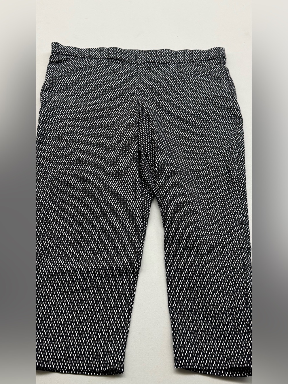 Studio Works Black and White Polka Dot-Pattern Capris Pants